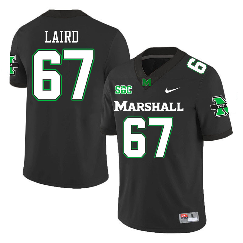 Marshall Thundering Herd #67 Jack Laird College Football Jerseys Stitched-Black Marshall Thundering Herd #67 Jack Laird College Football Jerseys Stitched-Black